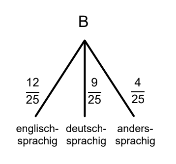 Diagramm mit den Kategorien englischsprachig, deutschsprachig und anderssprachig unter dem Buchstaben B.